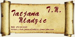 Tatjana Mladžić vizit kartica